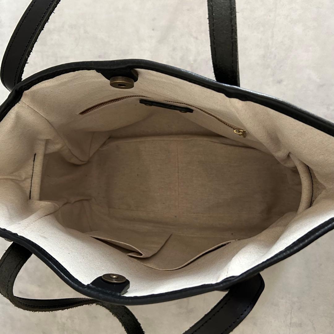 北欧暮らしの道具店Enseアンサレザートートバッグブラック