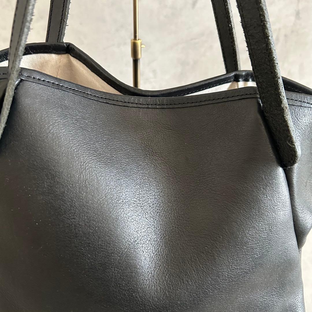 北欧暮らしの道具店Enseアンサレザートートバッグブラック