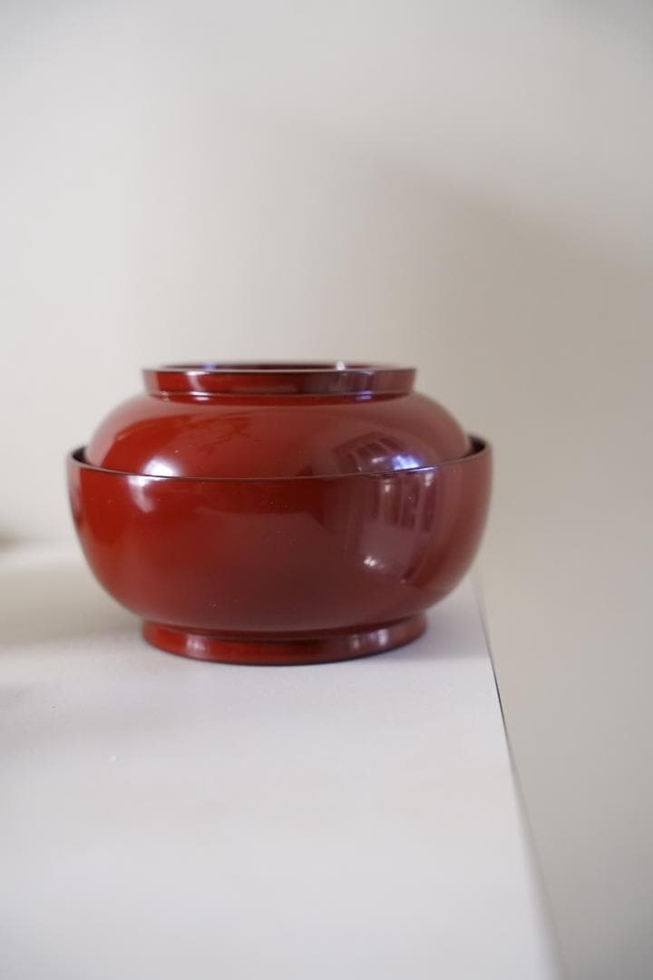 輪島塗　根来塗り　廣椀　雑煮椀　５客　塗師作