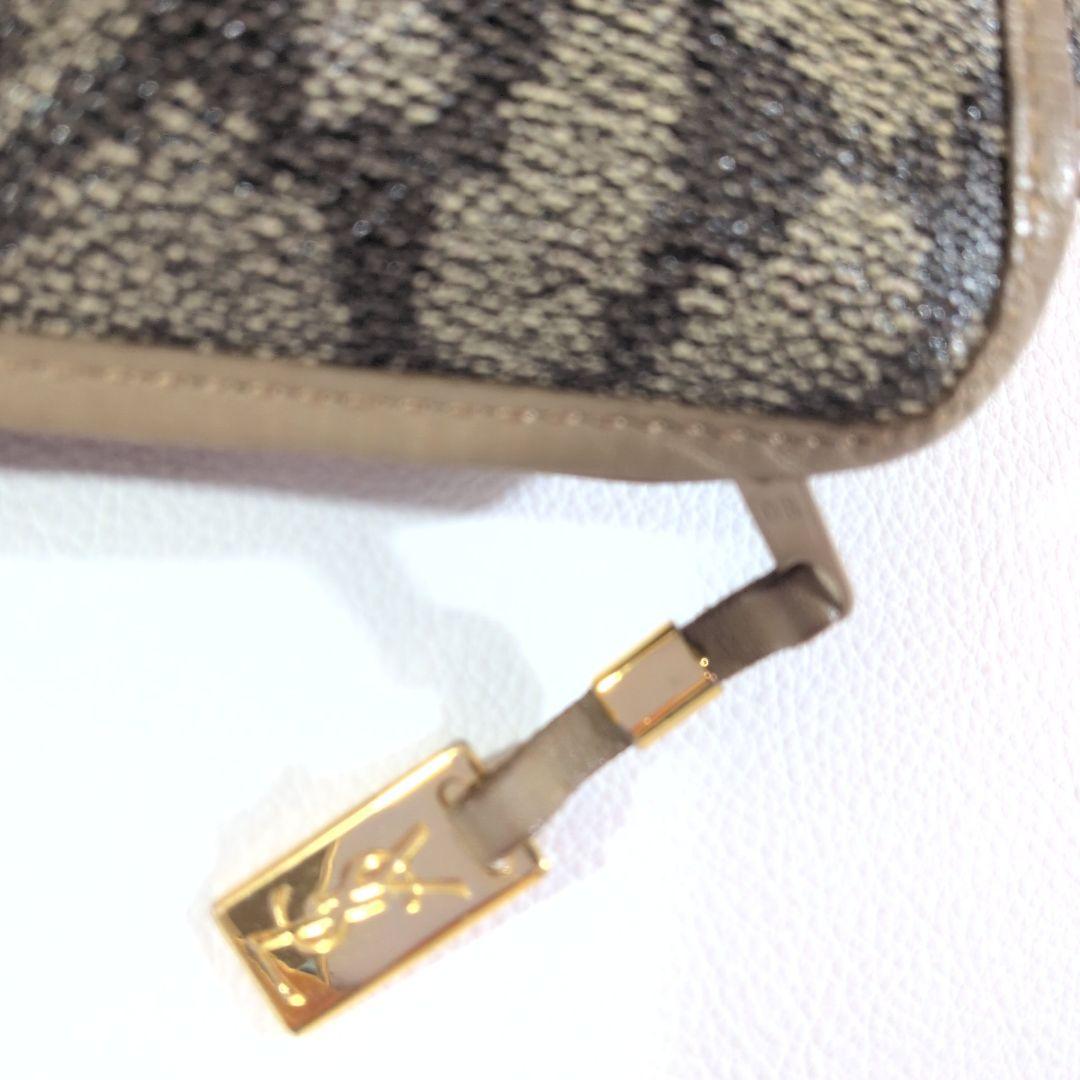 YSL ボストンバッグ ポーチSET ジラフ柄 PVCレザー 軽量 旅行