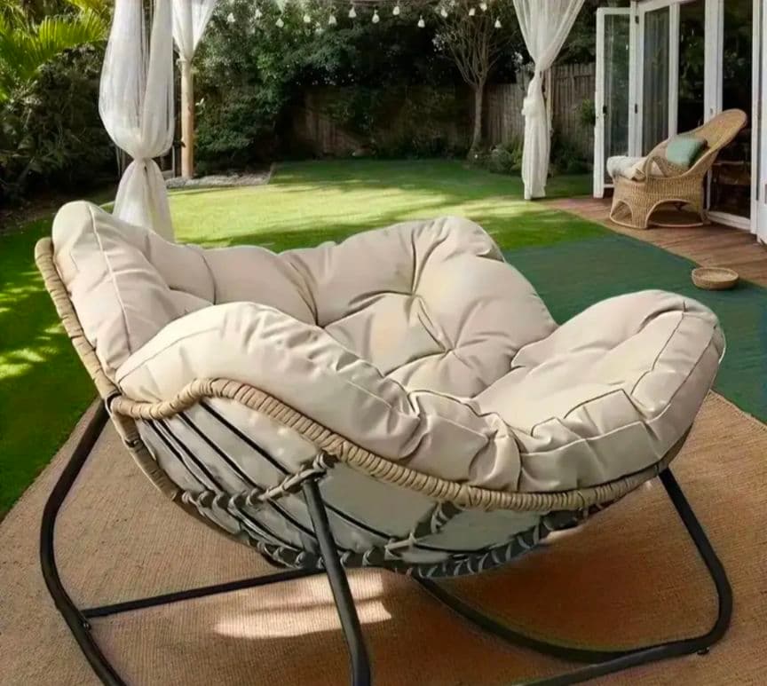 ベージュ パフタイプ 1人掛けソファ　※値段交渉可です。