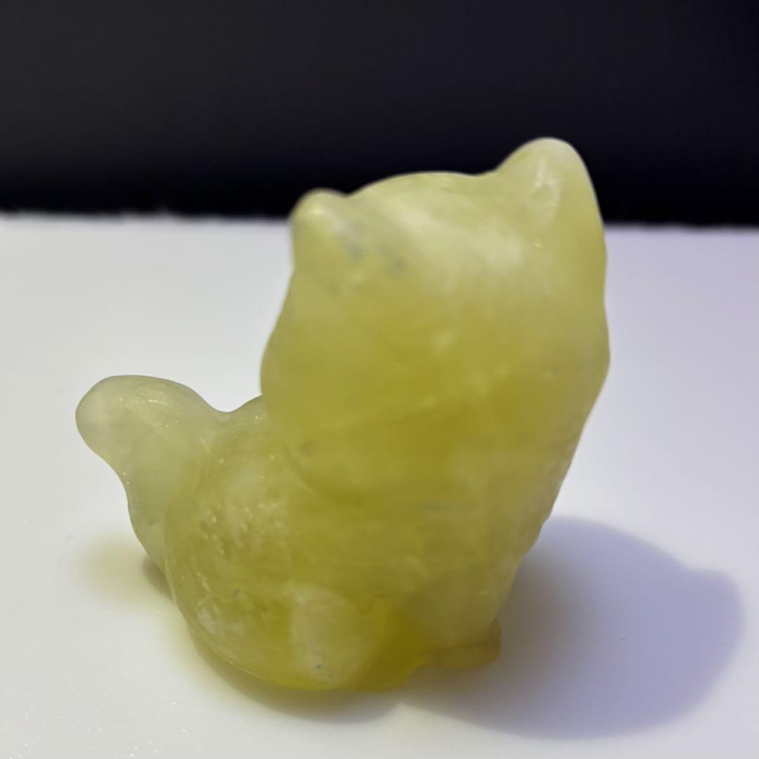 【天然石】　シトリン　猫　肉球　カービング　12点セット　パワーストーン　置物