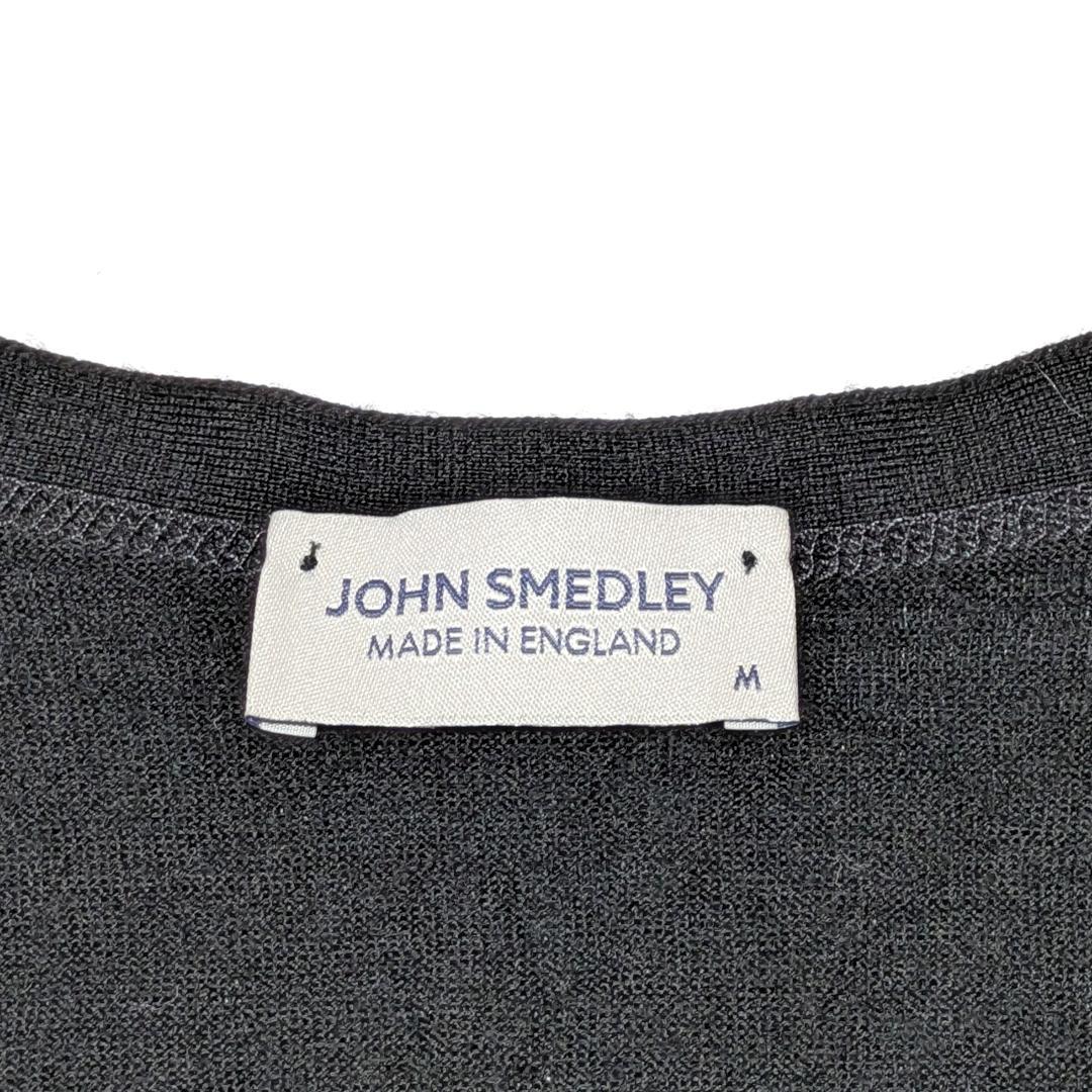 ジョンスメドレー 100% NEWZEALAND メリノ カーディガン ブラック