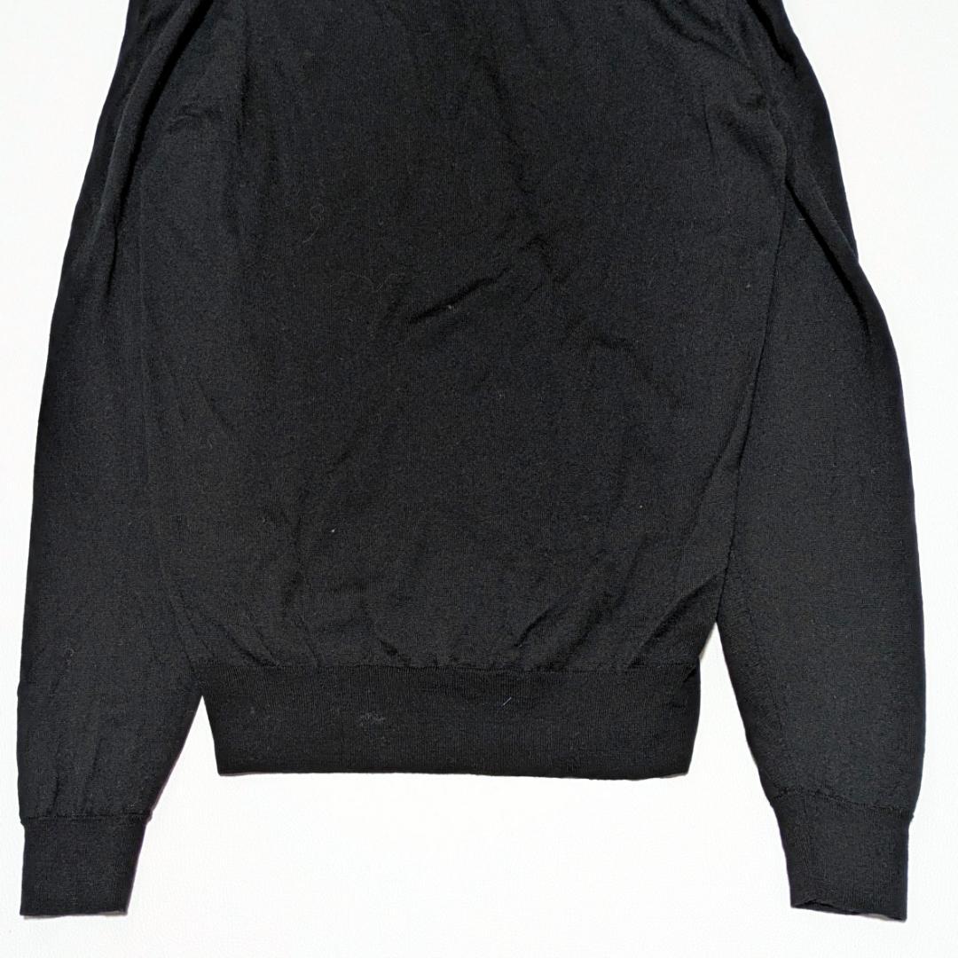 ジョンスメドレー 100% NEWZEALAND メリノ カーディガン ブラック