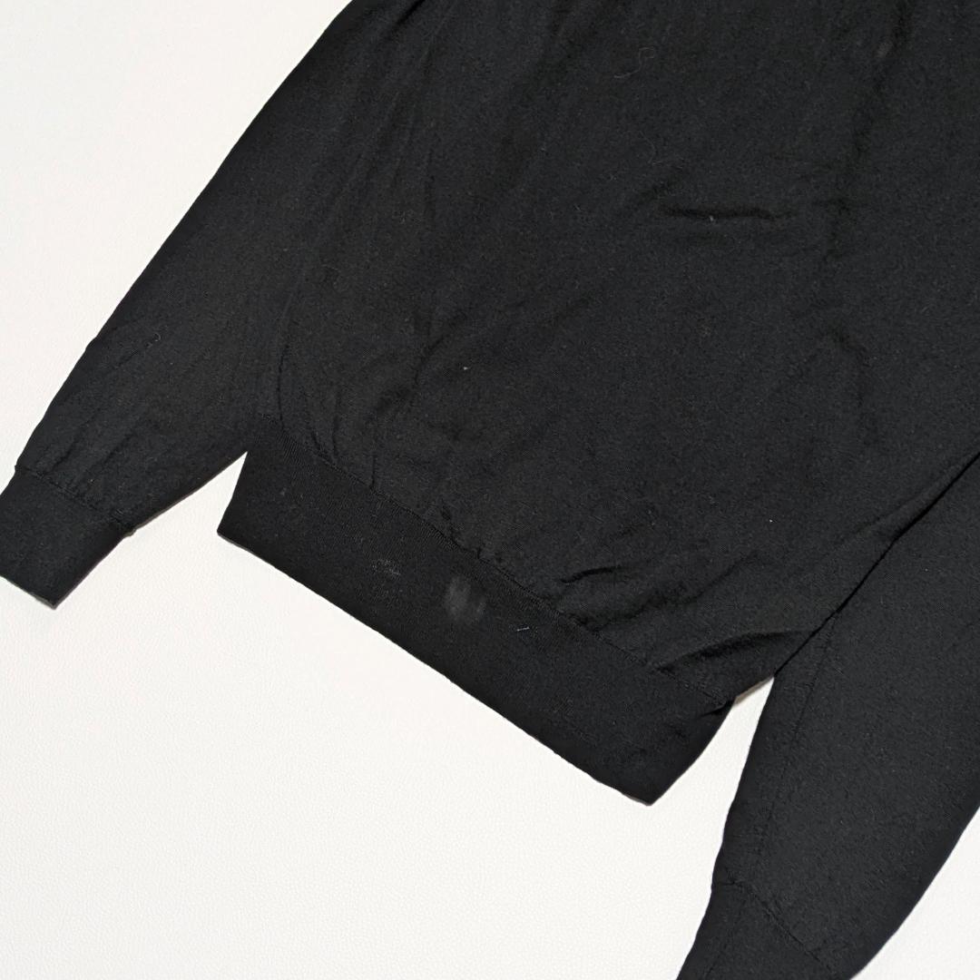 ジョンスメドレー 100% NEWZEALAND メリノ カーディガン ブラック