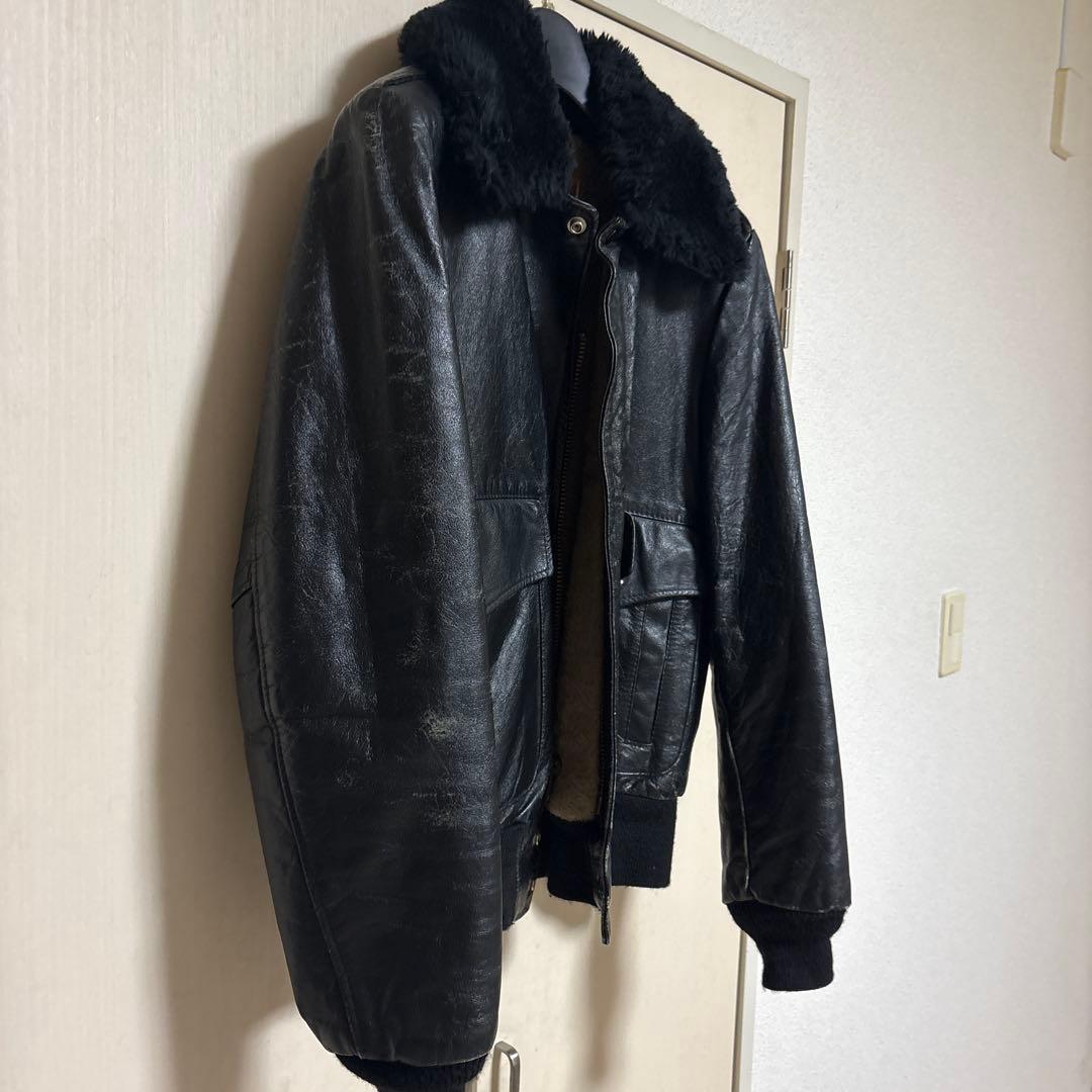 Excelled ブラックレザージャケット 38 G-1