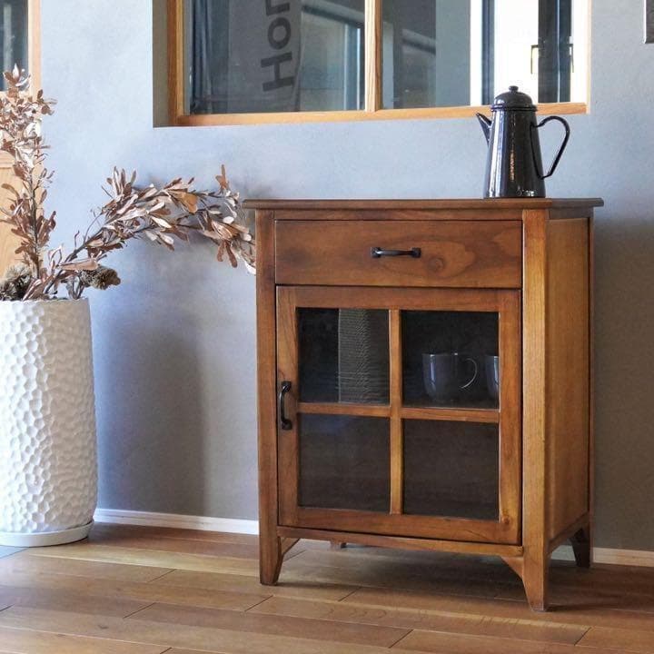 クラシック サイドボード キャビネット 木製 食器棚 飾り棚 収納棚 無垢材