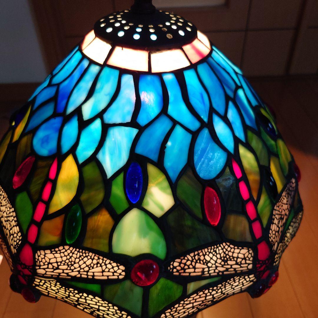 トンボデザイン　ティファニー風 ステンドグラスランプ