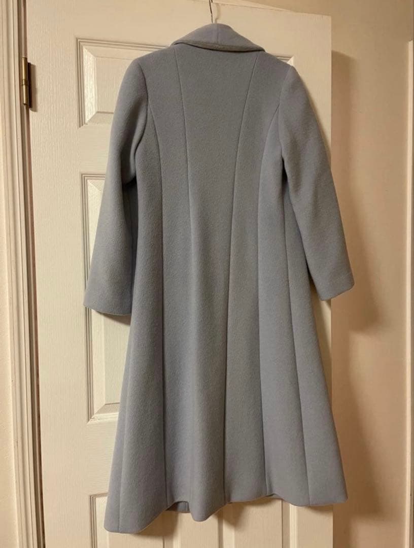 美品【送料込】Lily Brown チェスターコート0(S)ブルー ロングコート