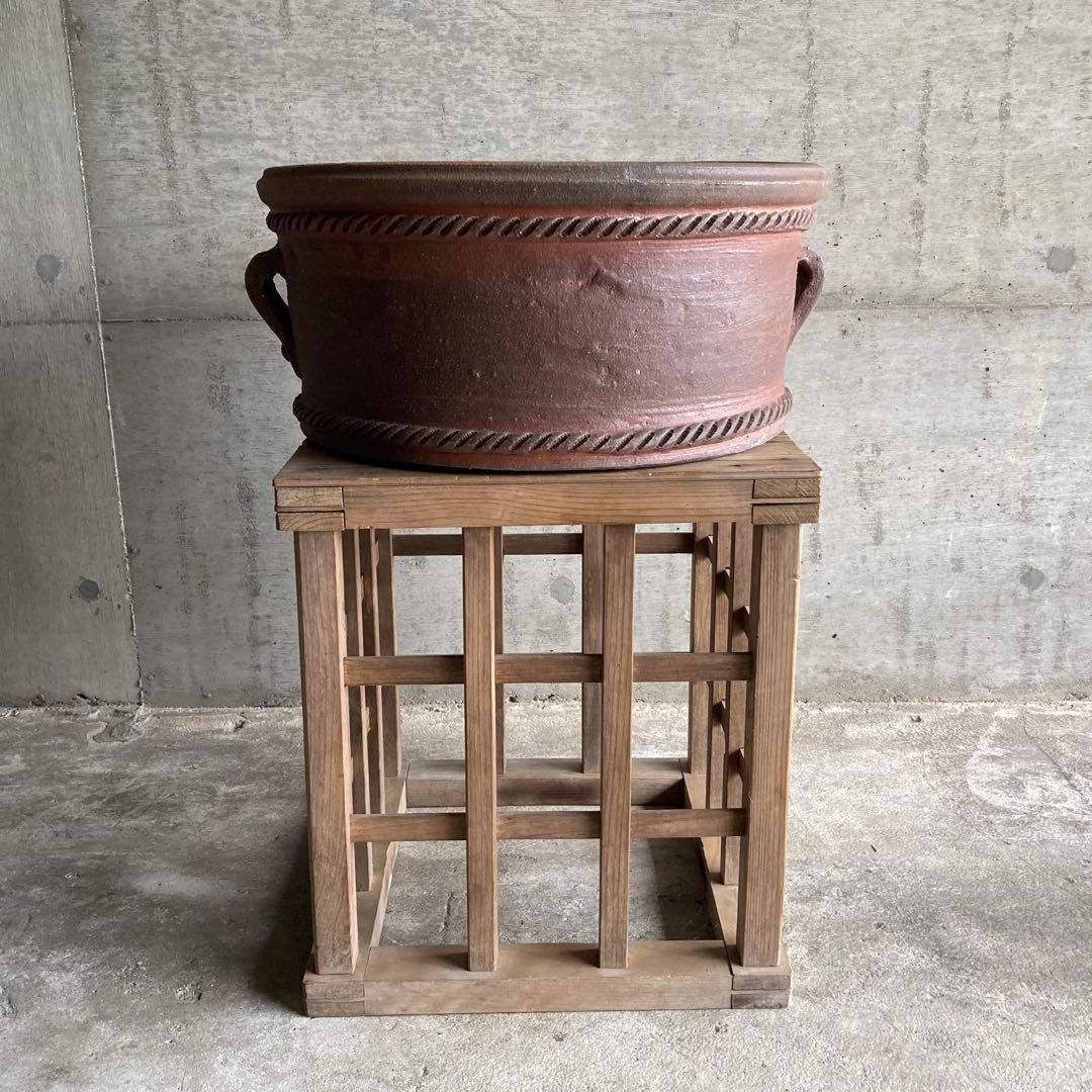 大きな鉢 プランター 大型 素焼き 陶器 丸 植物 盆栽 ガーデニング アジアン