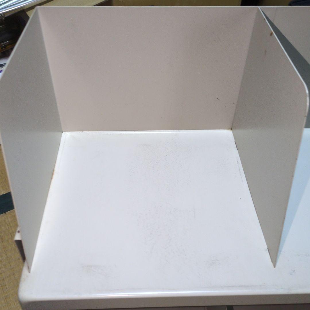 ★KOKUYO 旧式パイプ★レトロ 卓上 スチール ブックシェルフ ライトグレー