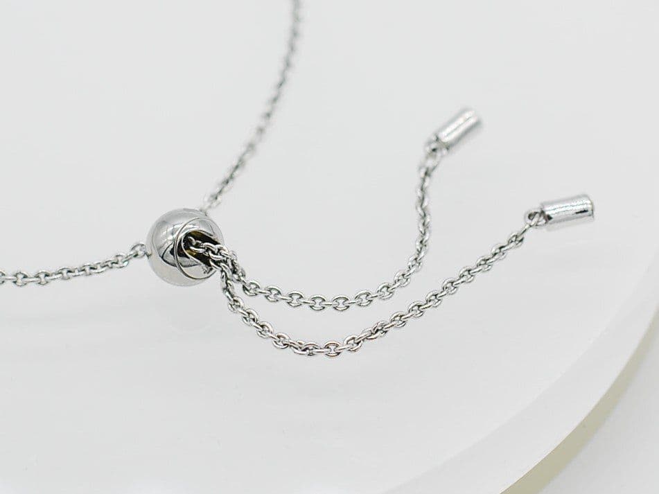 スワロフスキー ブレスレット ■ クリスタル インフィニティ ハート シルバー系