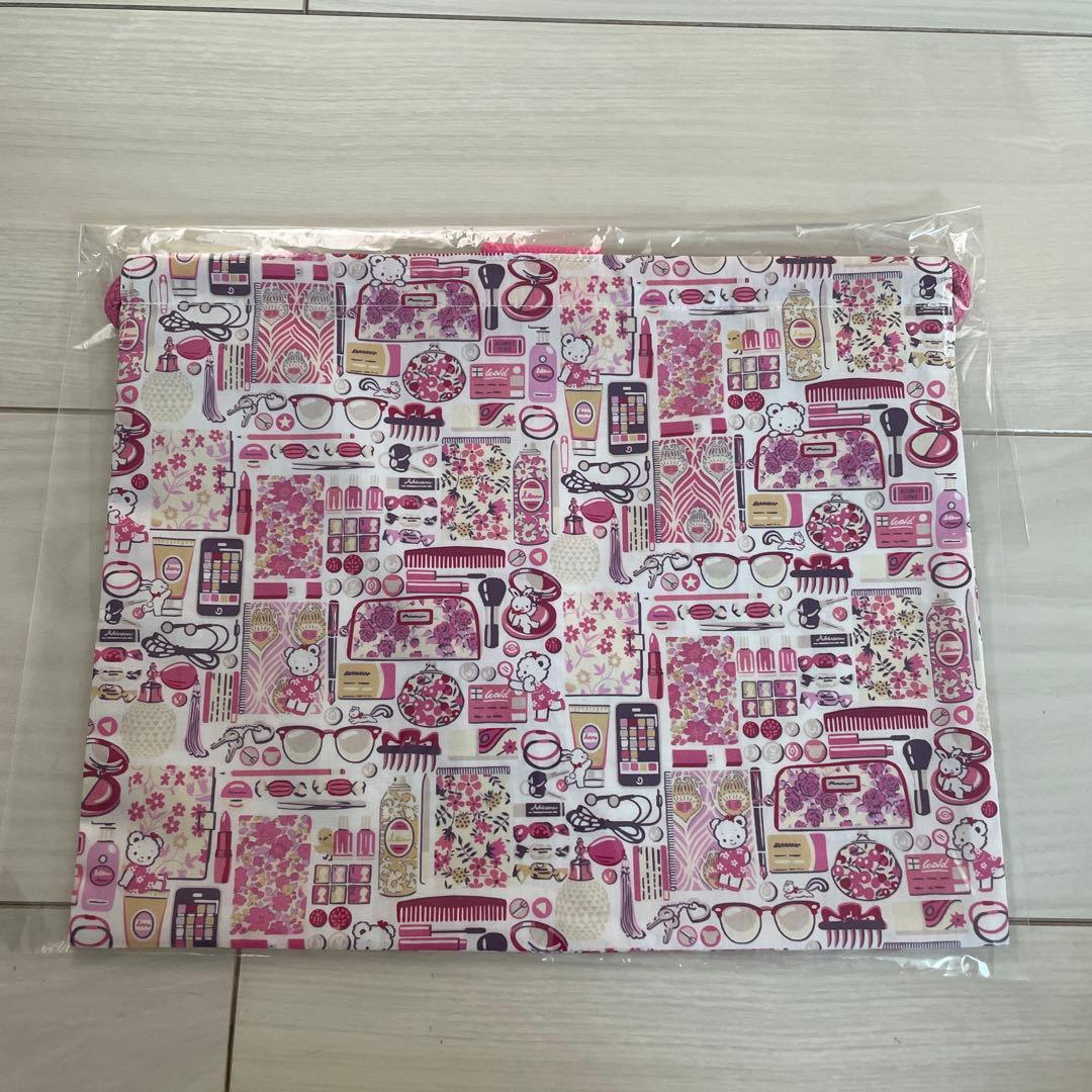 【新品未使用】familiar リバティ 巾着バッグ フォーゲットミーノッツ