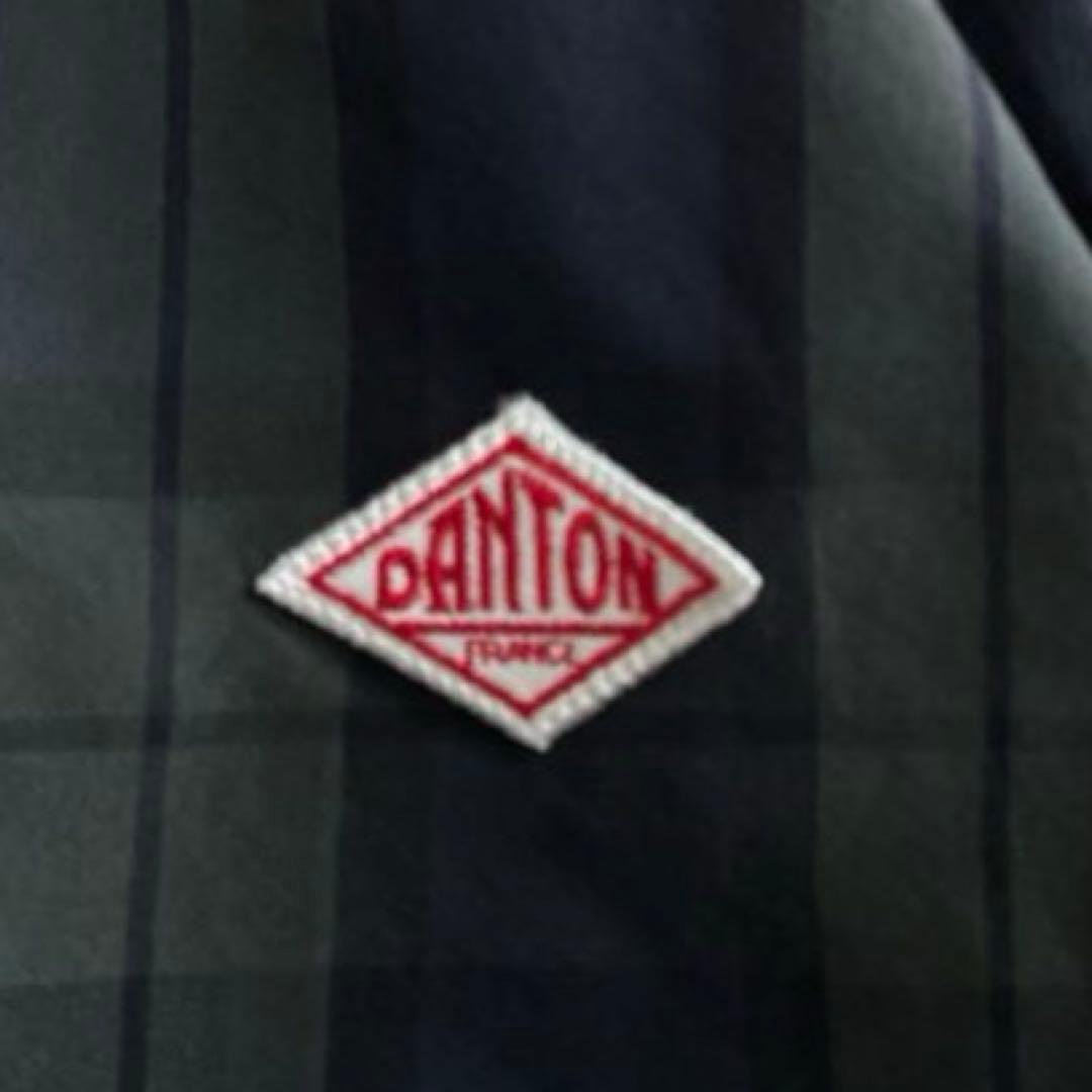 美品 ダントン レイビームス別注 ナイロンステンカラーコート ブラックウォッチ