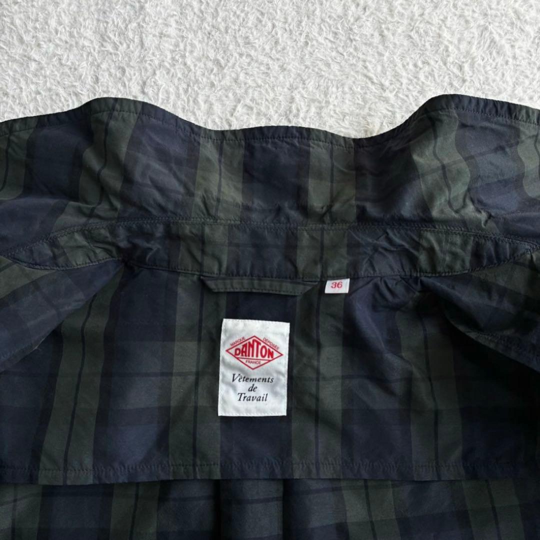 美品 ダントン レイビームス別注 ナイロンステンカラーコート ブラックウォッチ