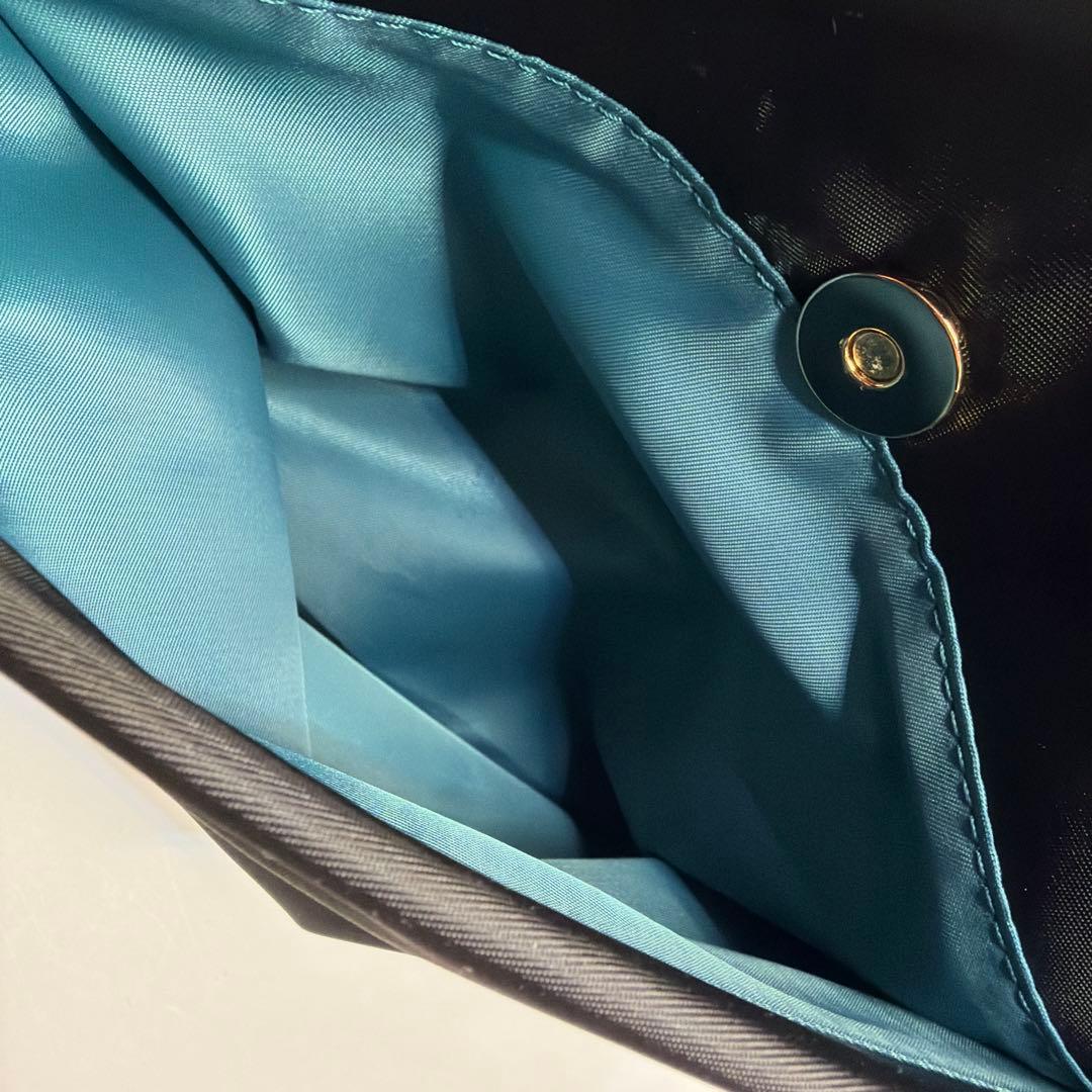 美品 ランバンオンブルー LANVIN en Bleu ショルダーバッグ リボン