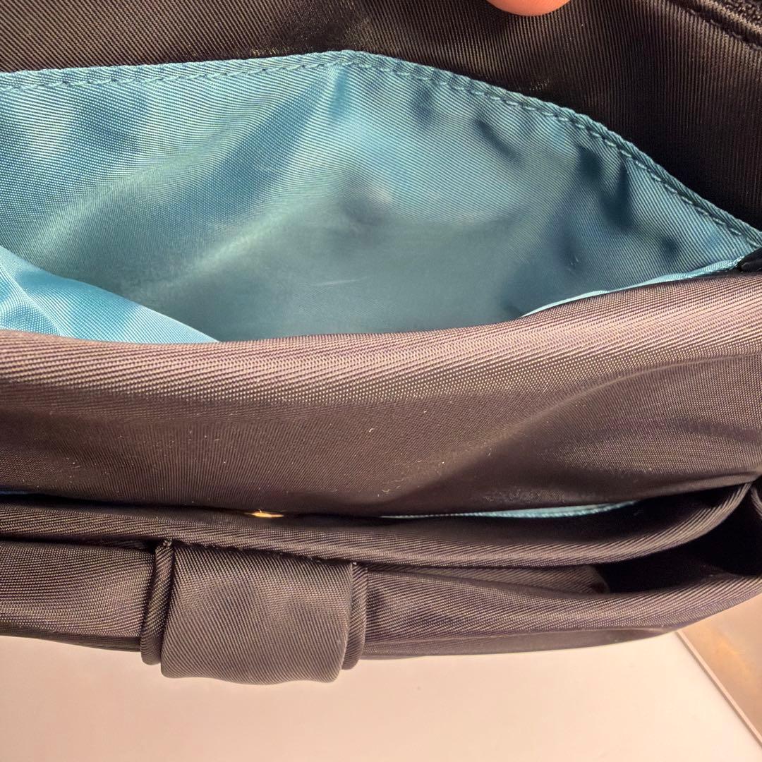 美品 ランバンオンブルー LANVIN en Bleu ショルダーバッグ リボン