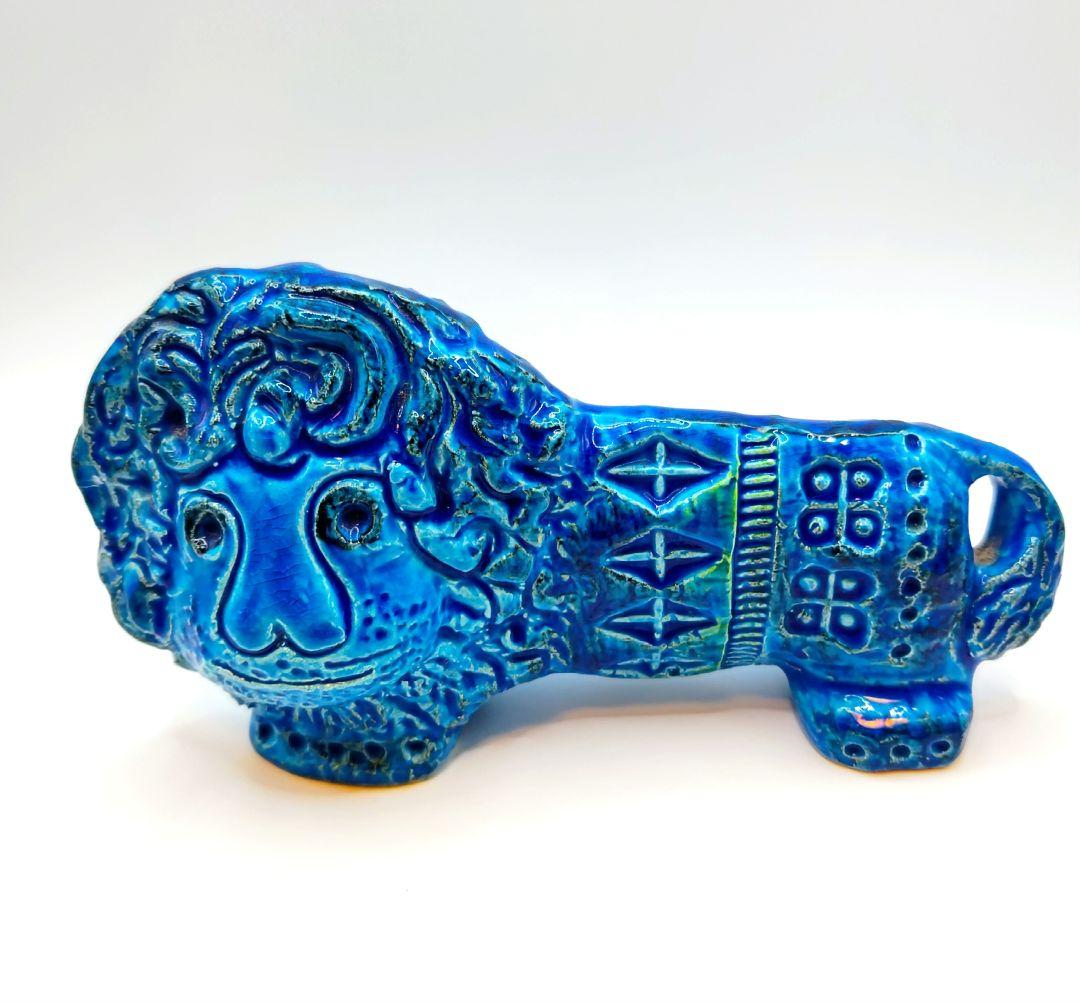 FLAVIA　リミニブルー　ライオン置物