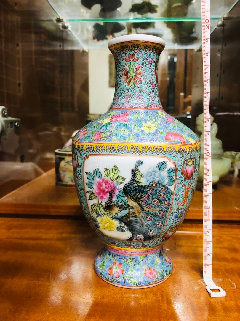 大清光緒年製銘　中国粉彩陶器