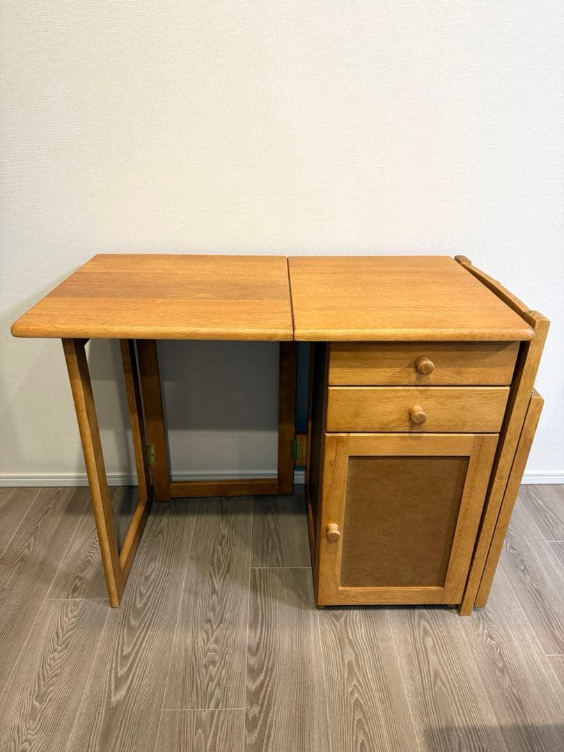 YAMAZEN 折りたたみデスク&チェアセット　ミシン机