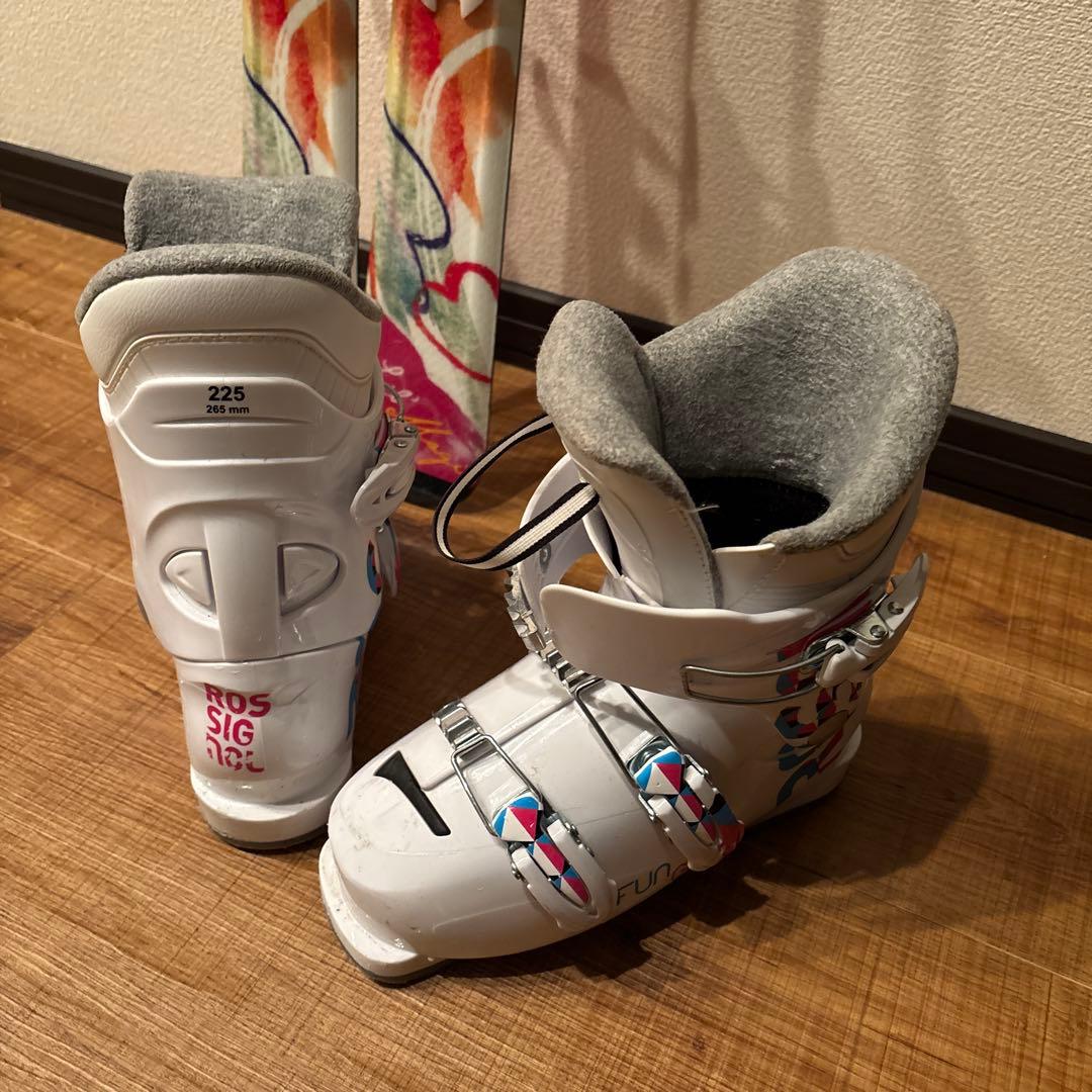 キッズ用　ELANスキー板 ROSSIGNOLブーツ3点セット