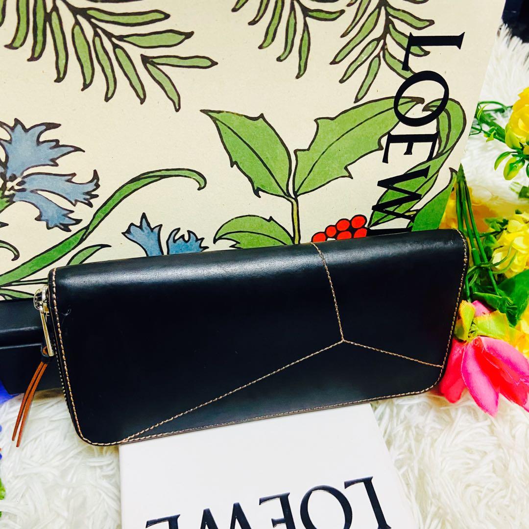 付属品完備✨LOEWE✨ロエベ ✨財布✨パズル✨カーフレザー✨ブラック✨箱付き✨