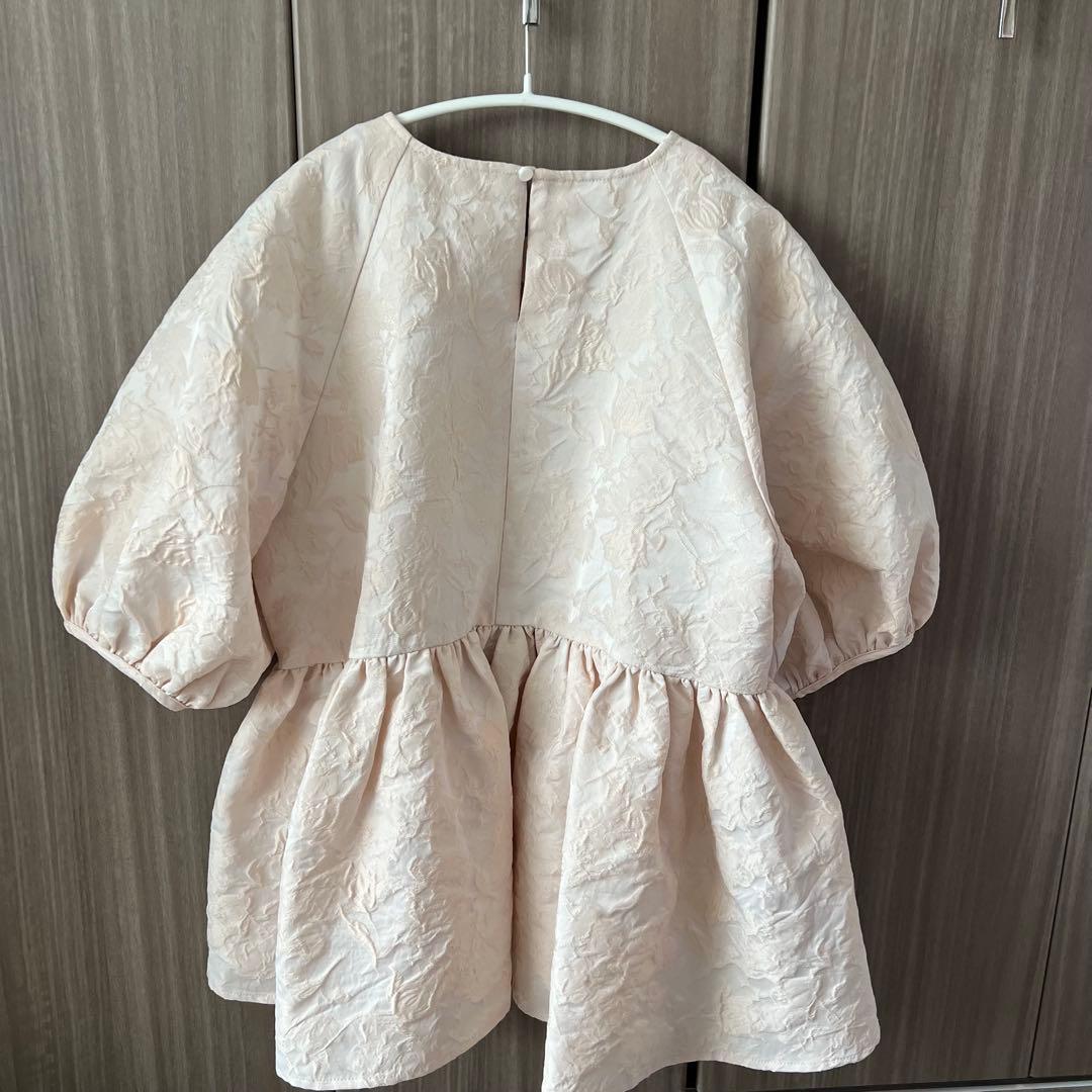 【即日発送】OHGAフラワーブラウス ジャガードトップス ピンク