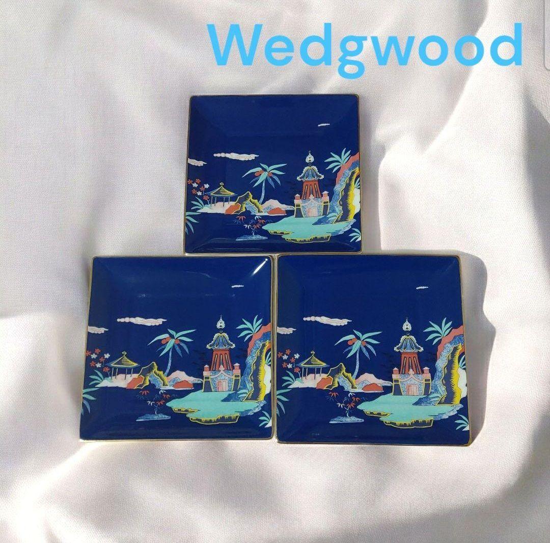 　ワンダーラスト　ブルーパゴダ　スクエアトレイ　3枚