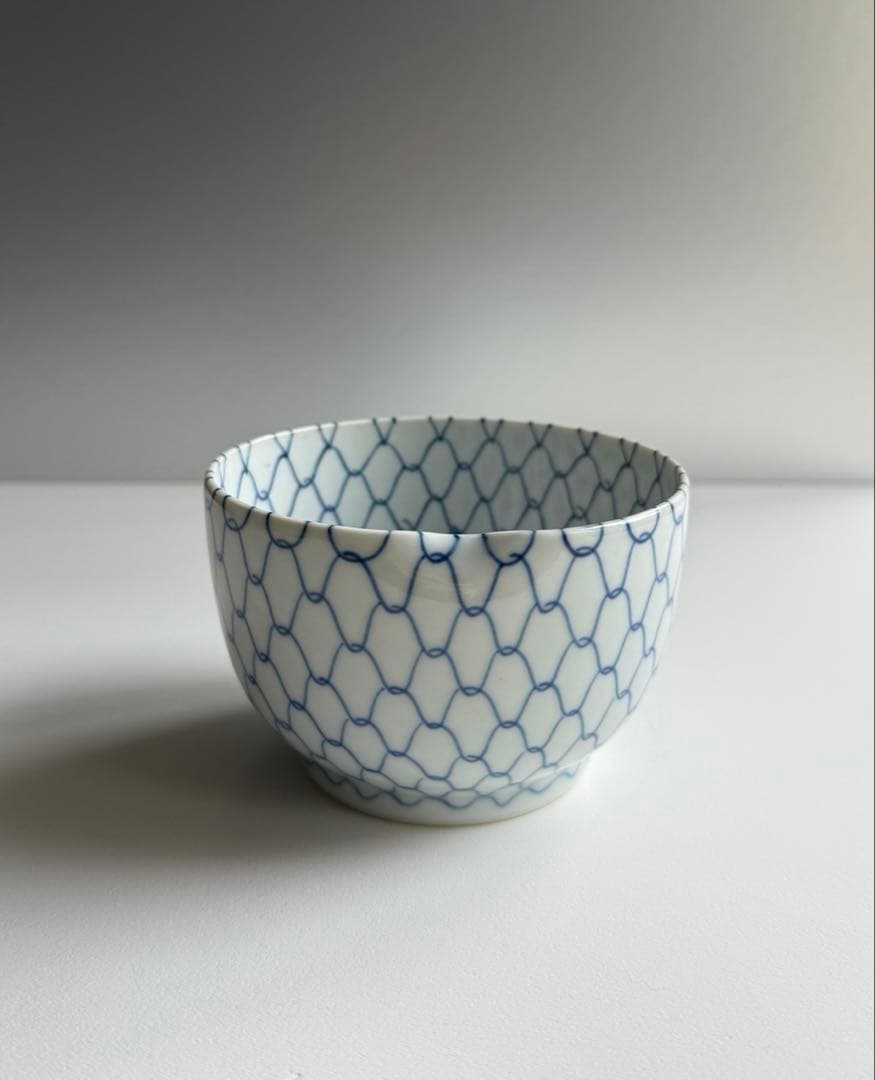 【京焼・清水焼】芳山窯　染付網目　鉢5個セット