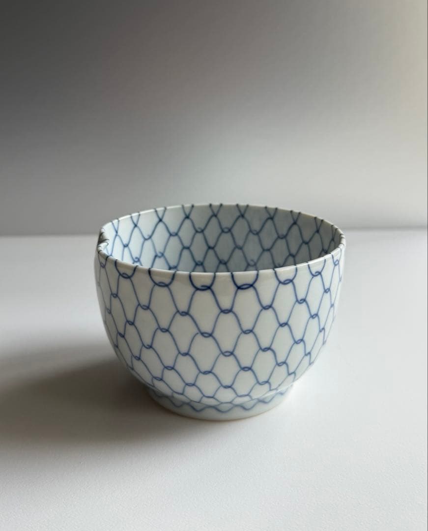 【京焼・清水焼】芳山窯　染付網目　鉢5個セット