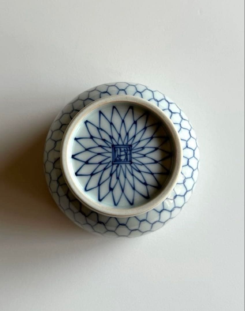 【京焼・清水焼】芳山窯　染付網目　鉢5個セット