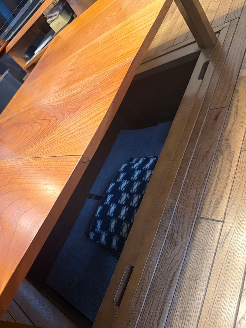 匠　木工職人技　けやき欅ケヤキ　天然無垢材 凄い杢　天板　テーブル　堀コタツ