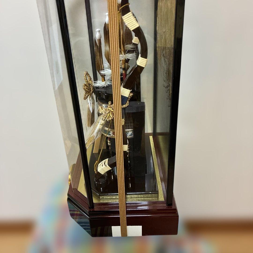 天峰 五月人形 ケース付き　13号　破魔弓ケース飾り　久月　六角アクリルケース