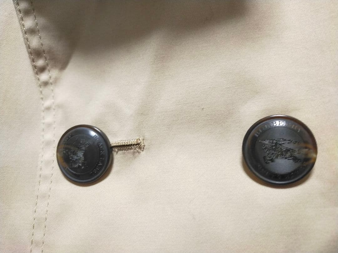 バーバリー ブラック レーベル ホース 刻印ボタン ショート トレンチ コート