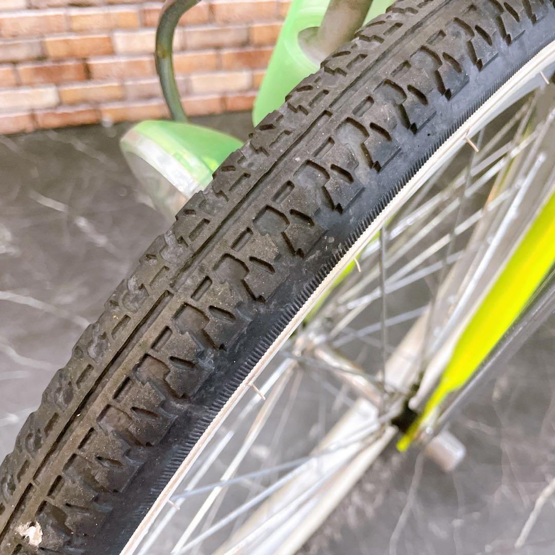 【42】子供用自転車 子供車 picolina ホワイト×黄緑 20インチ