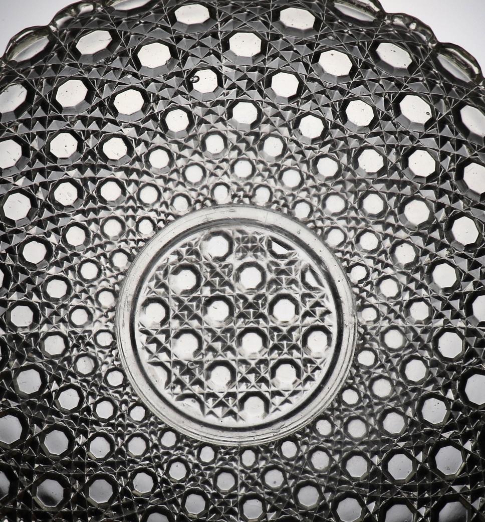 オールド・バカラ 1890年 ディアマン・ピエーリー 23cm 大型鉢 菓子入れ