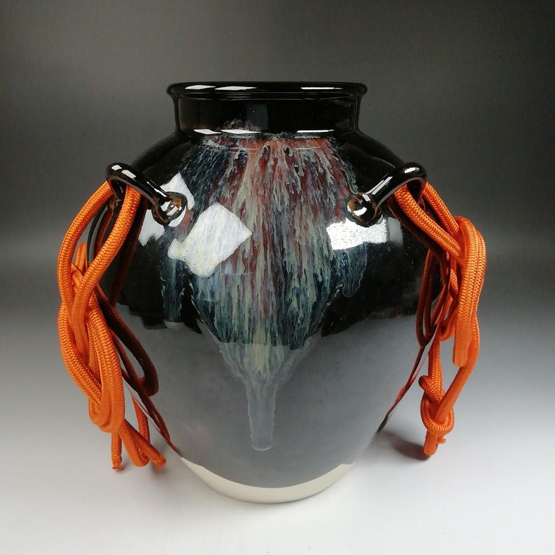 Ｔ８５１　飾壷　『平安　万代草山 造』『茶壷』　共箱　茶道具