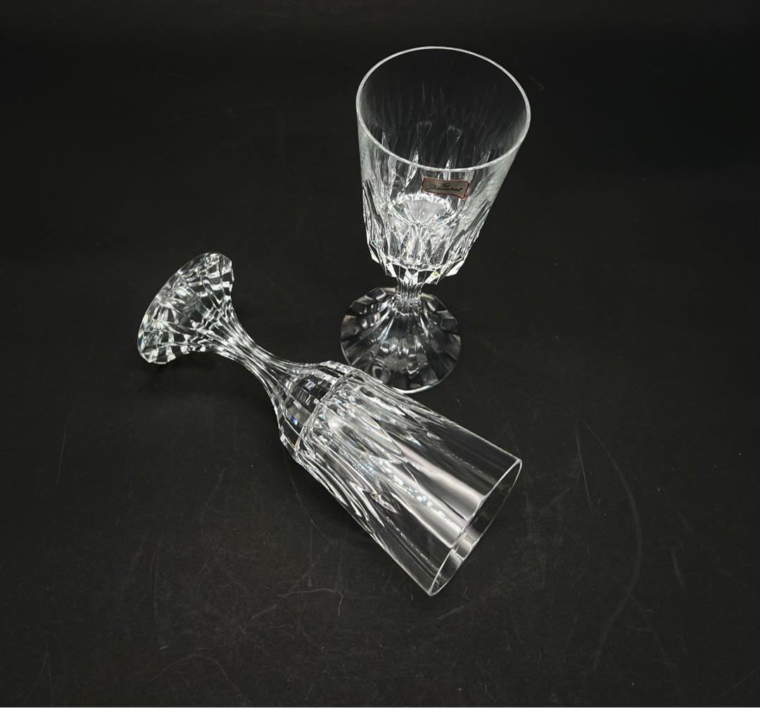 希少品 バカラ Baccarat ワイングラス ペア クリスタルガラス 箱付