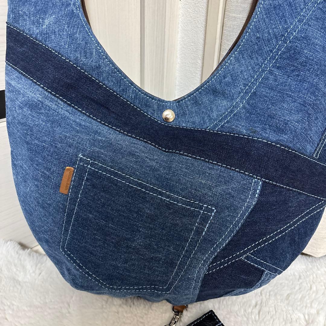 ICHINOI 一ノ井⭐︎デニムバッグ　ショルダーバッグ パスケース付　京都