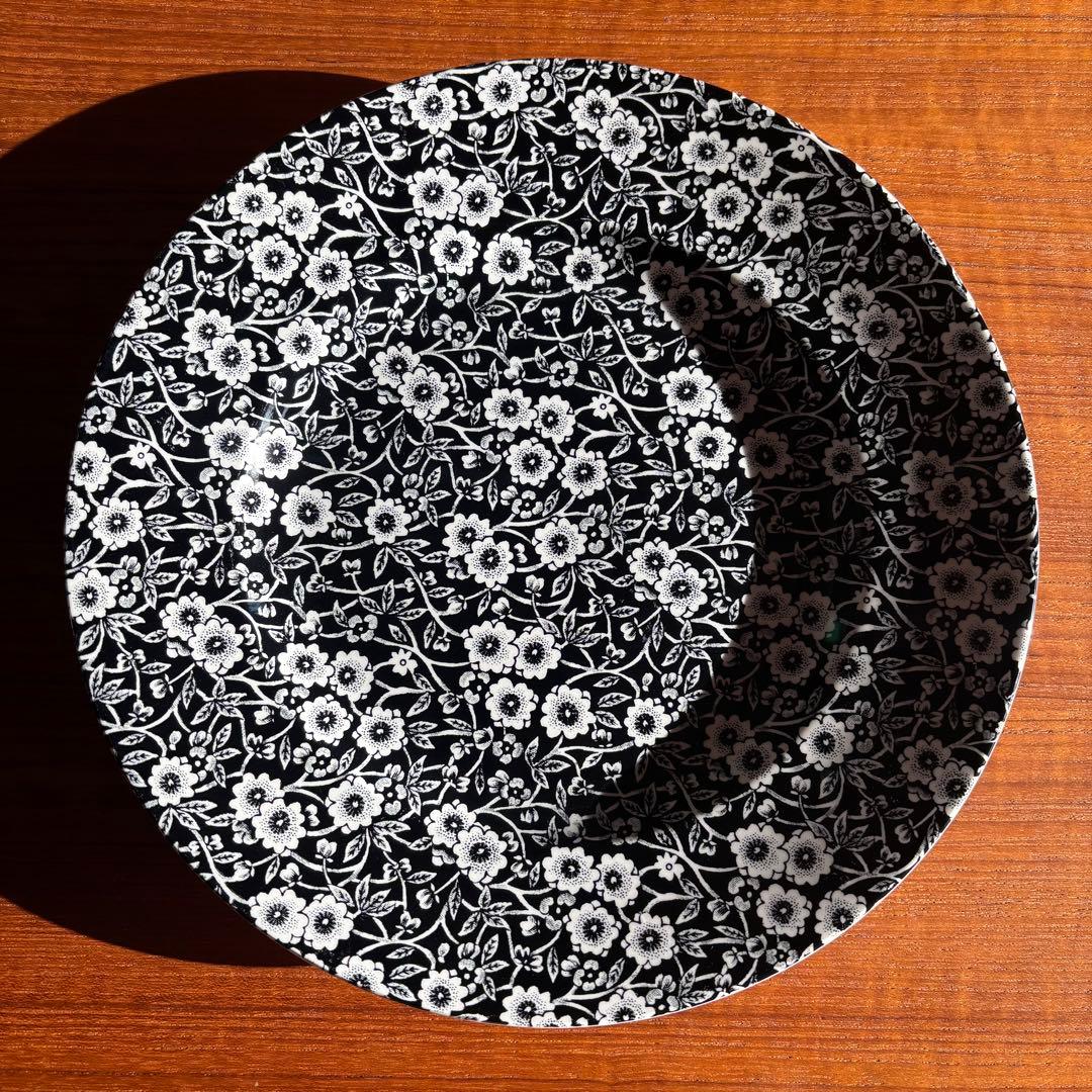 Burleigh Black Calico プレート2枚 バーレイ キャリコ