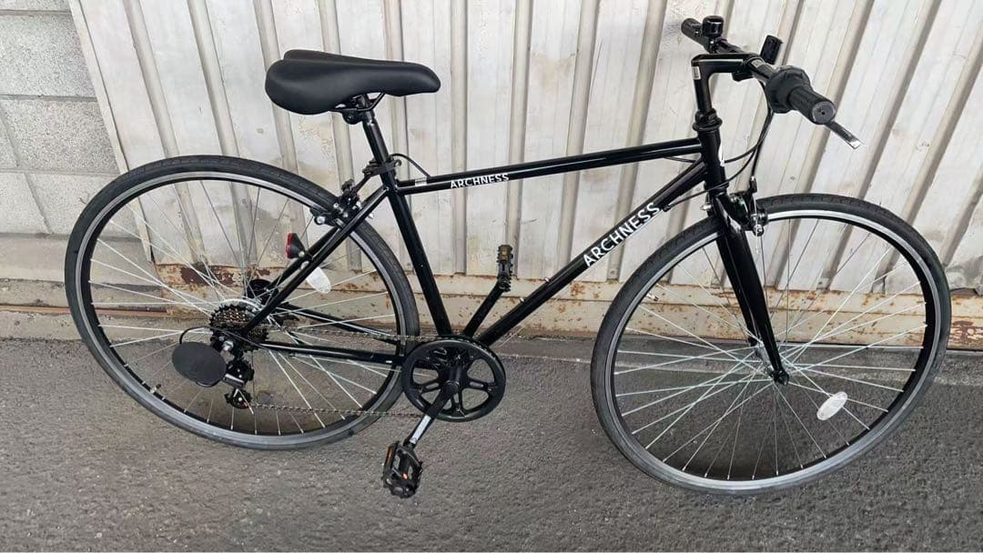 クロスバイク 700C シマノ6段変速 自転車 チャリ 軽量 700×28C 鍵