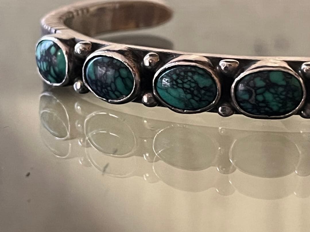 ターコイズ シルバーバングル ナバホ インディアンジュエリー アメカジ