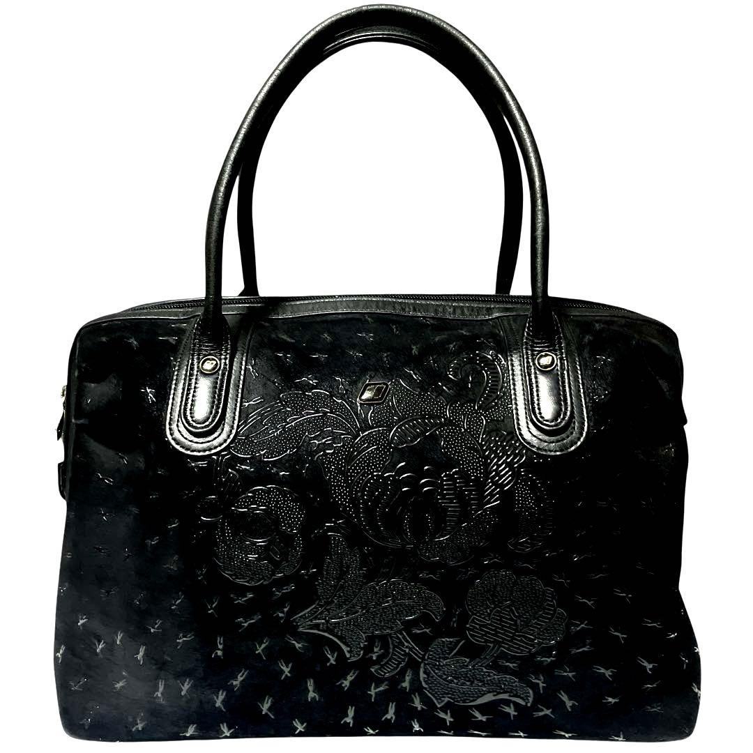 ✨️良品✨️ 印傳屋 総柄 ボストンバッグ ハンドルバッグ