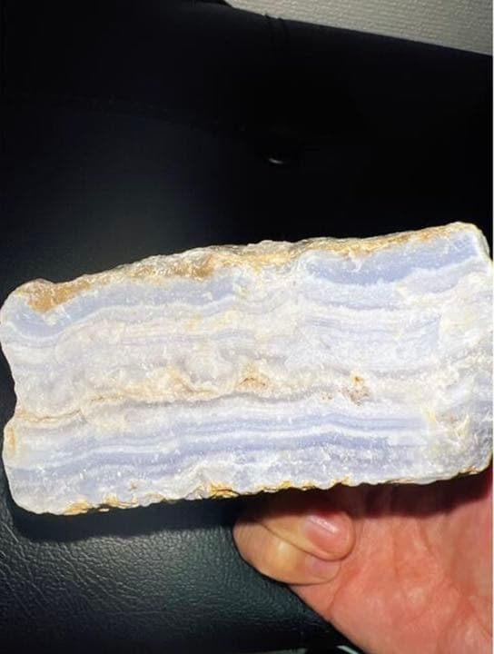アフリカ産　天然ブルーレースアゲート原石　843g レア石