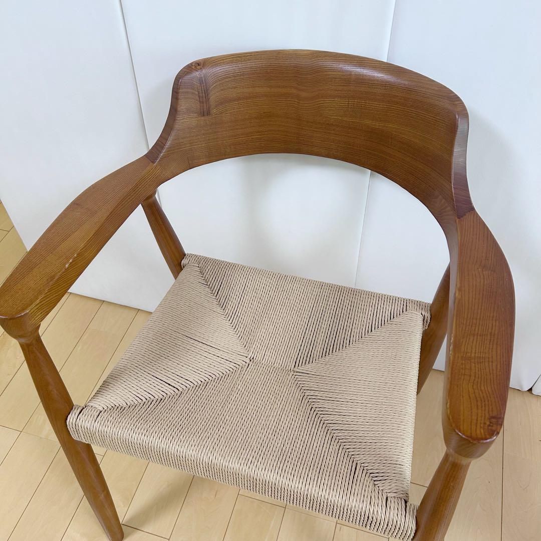 ペーパーコード　アームチェア　アッシュ　タンスのゲン ブラウン　天然木　無垢材②