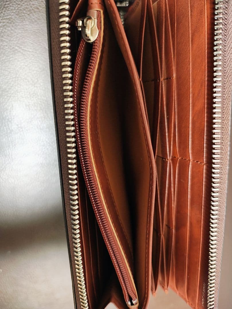 CYPRIS（キプリス）コードバン＆シラサギレザー　ハニーセル長財布