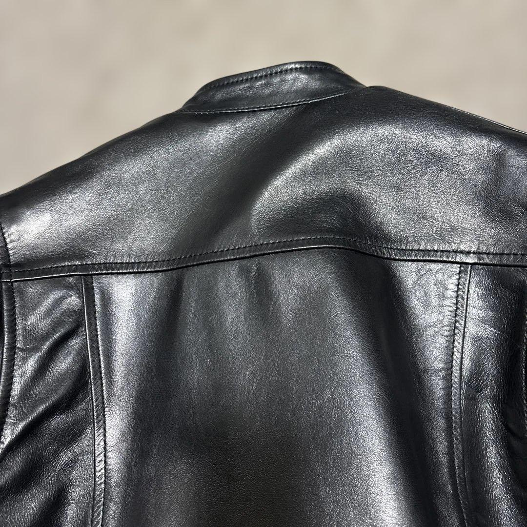 chocoleeelディースクエアード黒のレザーシングルライダースJK