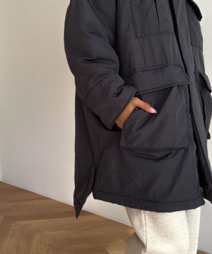 新品未使用オーバーサイズミリタリーコート　arc ブラックF