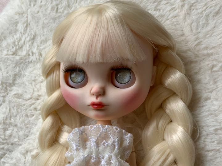 1012 カスタムアイシードール ホワイトブロンドストレート