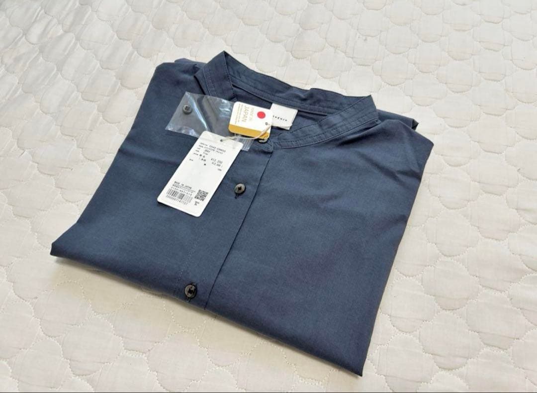 新品　かぐれ　コットンスクエアポンチョシャツ 2025 グレー　綿